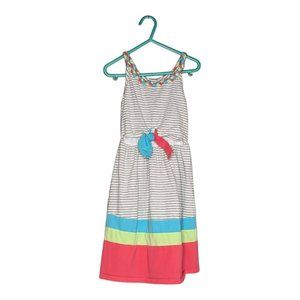 Jona Michelle Girls White Striped Dress Size 6